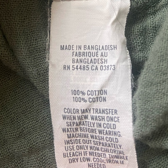 Aerie Olive Green Gauze Button Down Shirt – Size XS - Picture 7 of 7